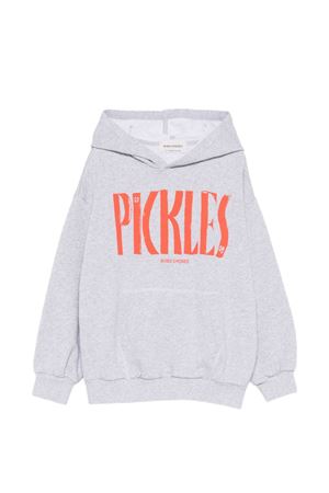 felpa col cappuccio in cotone grigio BOBO CHOSES KIDS | B126AC051.